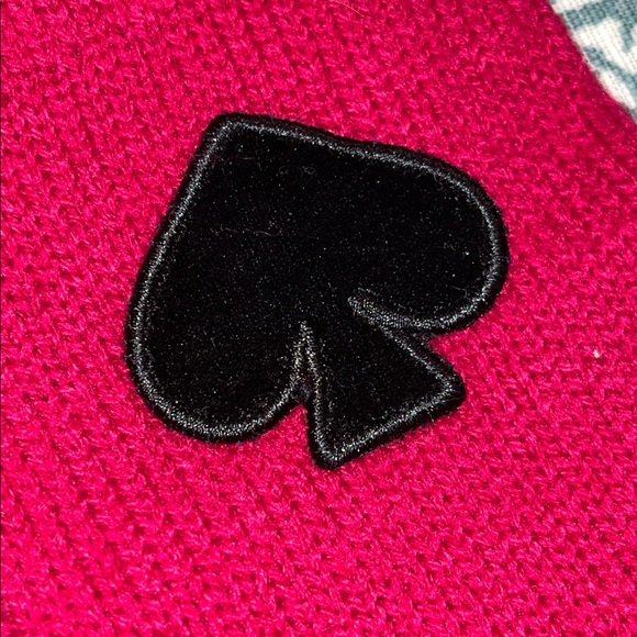 Kate Spade Pink and Black Striped Beanie and Gloves - Picture 10 of 10